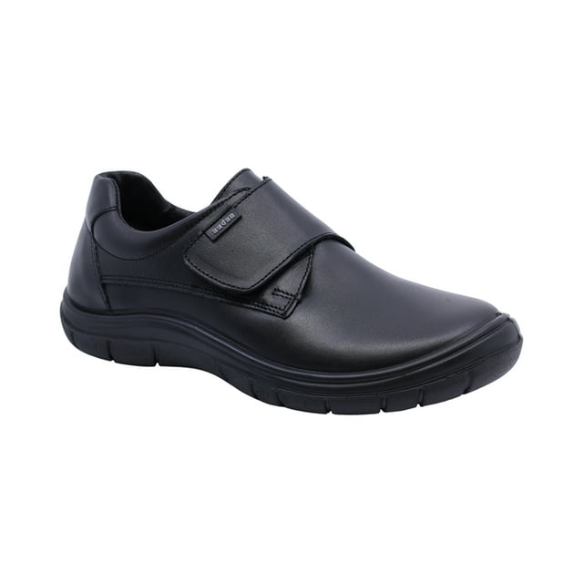 Zapato escolar Audaz para niño de piel en negro Monkey con tira de contacto Cameron