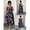 Navy Blue, variant on Women Blue Floral Print Square Neck Sleeveless Elegant Midi Dress