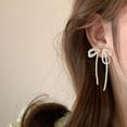 thumbnail image 4 of AOOOWER Bowknot Earrings Niche Design Geometric Earrings Temperament Sweet Ear Jewelry, 4 of 11