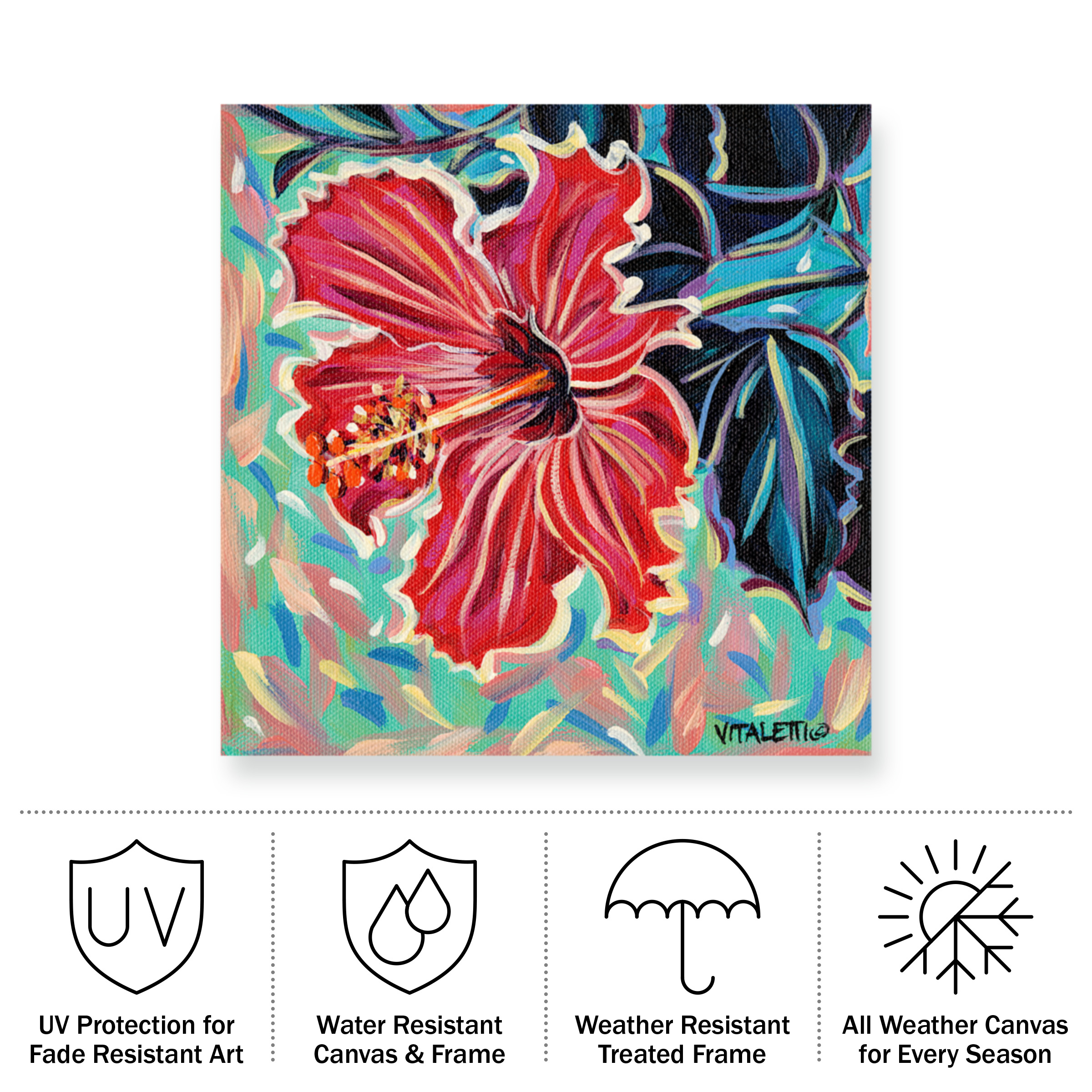 Carolee Vitaletti 'Hawaiian Beauty II' Outdoor Canvas 24x32