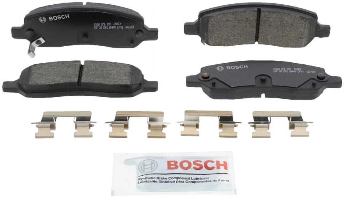 Bosch Quiet Cast Ceramic w/Hardware Brake Pad Set, and Shims Fits select: 2006-2011 BUICK LUCERNE CXL, 2006 CADILLAC COMMERCIAL CHASSIS
