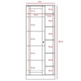 thumbnail image 4 of Armario Excelsior Closet con Espejo Madera MDP Habano/Miel, 4 of 6