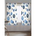 thumbnail image 5 of Sheer Curtains 63 Inch Length, Blue Polka Dots Semi Sheer Curtains Light Filtering Window Treatment, Modern Abstract Art Privacy Voile Drapes for Living Room Bedroom 52x63 Inch, 5 of 7