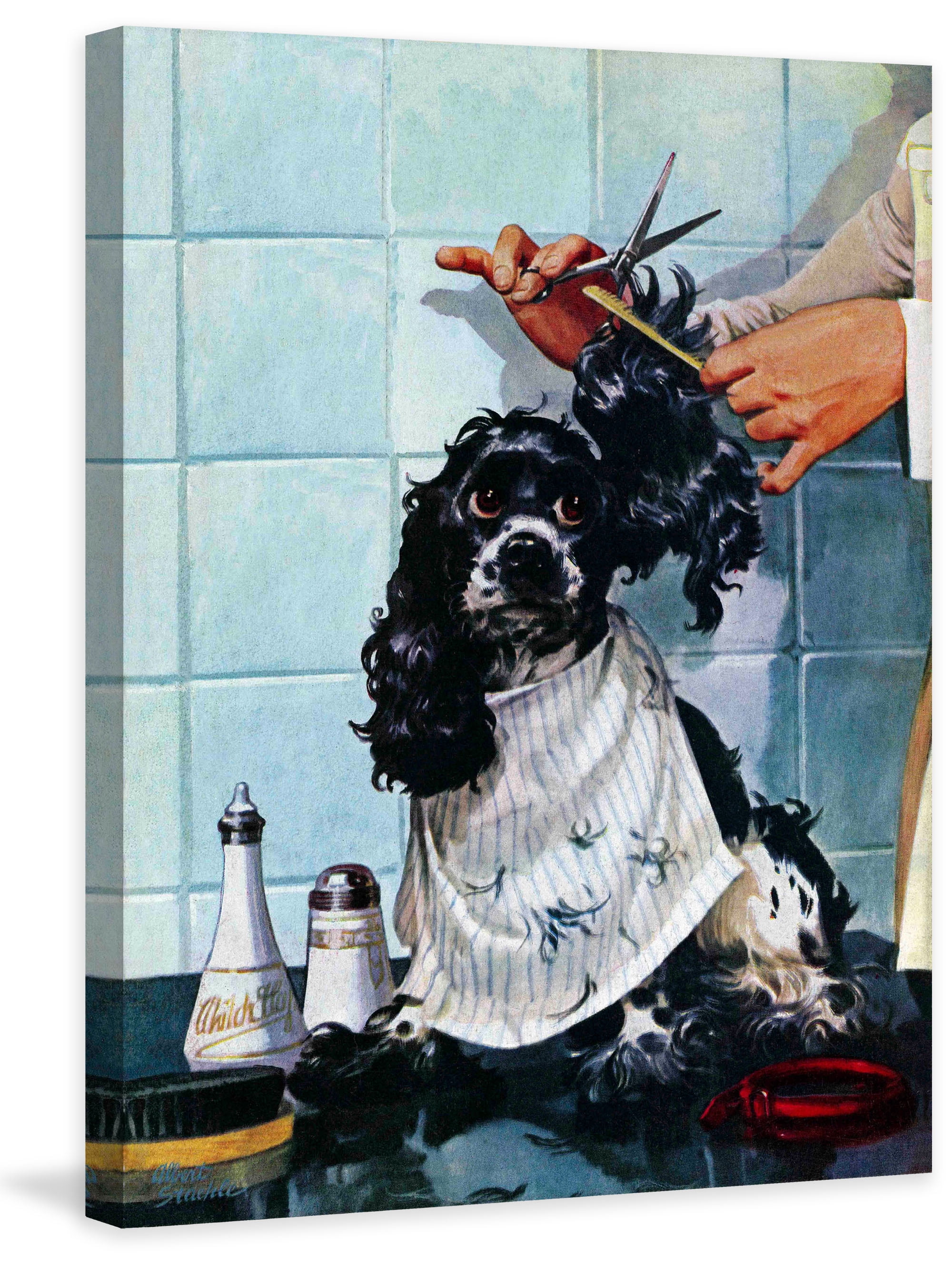 "Butch's Haircut" Painting Print on Canvas