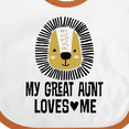 thumbnail image 4 of Inktastic My Great Aunt Loves Me Nephew Lion Boys Baby Bib, 4 of 4