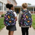 thumbnail image 2 of Yspwyqan Kids Backpack And Lunch Box Set 4 Piece Large Capacity Backpack Set for Girls Ages 8-15, Colorful Floral Butterfly Bookbag for Elementary Middle School Back to School, 2 of 7