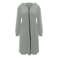 thumbnail image 6 of Coats for Women Hooded Cardigan Pockets Classic Fabric Featuring Parkas Casual Outwear,Womens Coats Plus Size Gray XXL, 6 of 6