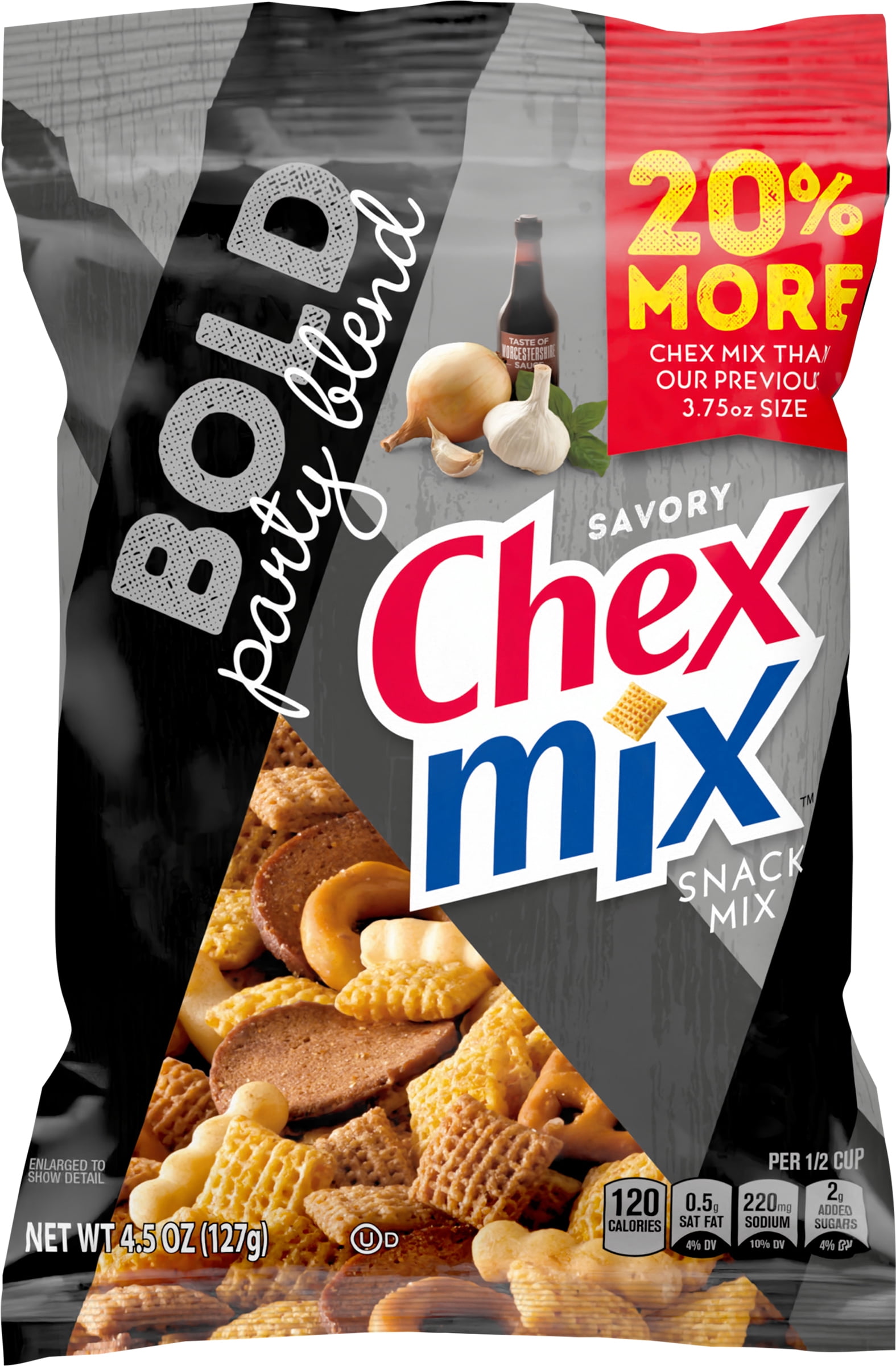 Chex Mix Bold Party Blend Savory Snack Mix, 4.5 oz (Pack of 8)