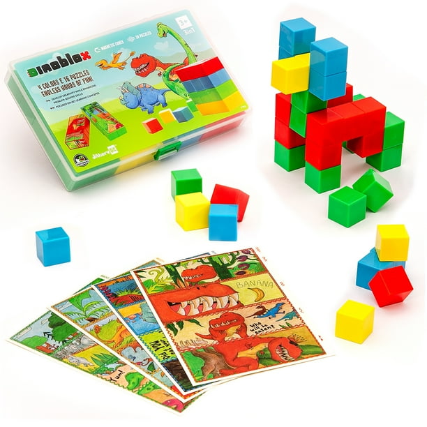 Rompecabezas de bloques magnéticos JITTERYGIT Dinosaurios 40