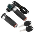 thumbnail image 1 of 1 par de manillar de acelerador, manillar de giro izquierdo y derecho con bloqueo de pantalla de fuente roja para accesorios para bicicleta eléctrica, 1 of 12