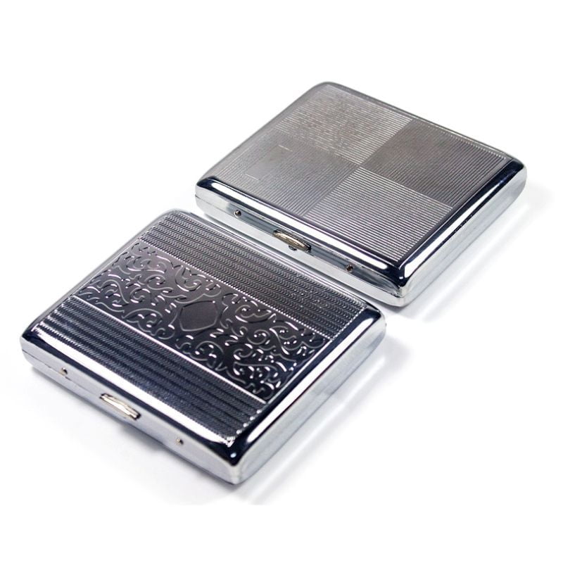 1pc Premium Metal Cigarette Case, Holds King Size