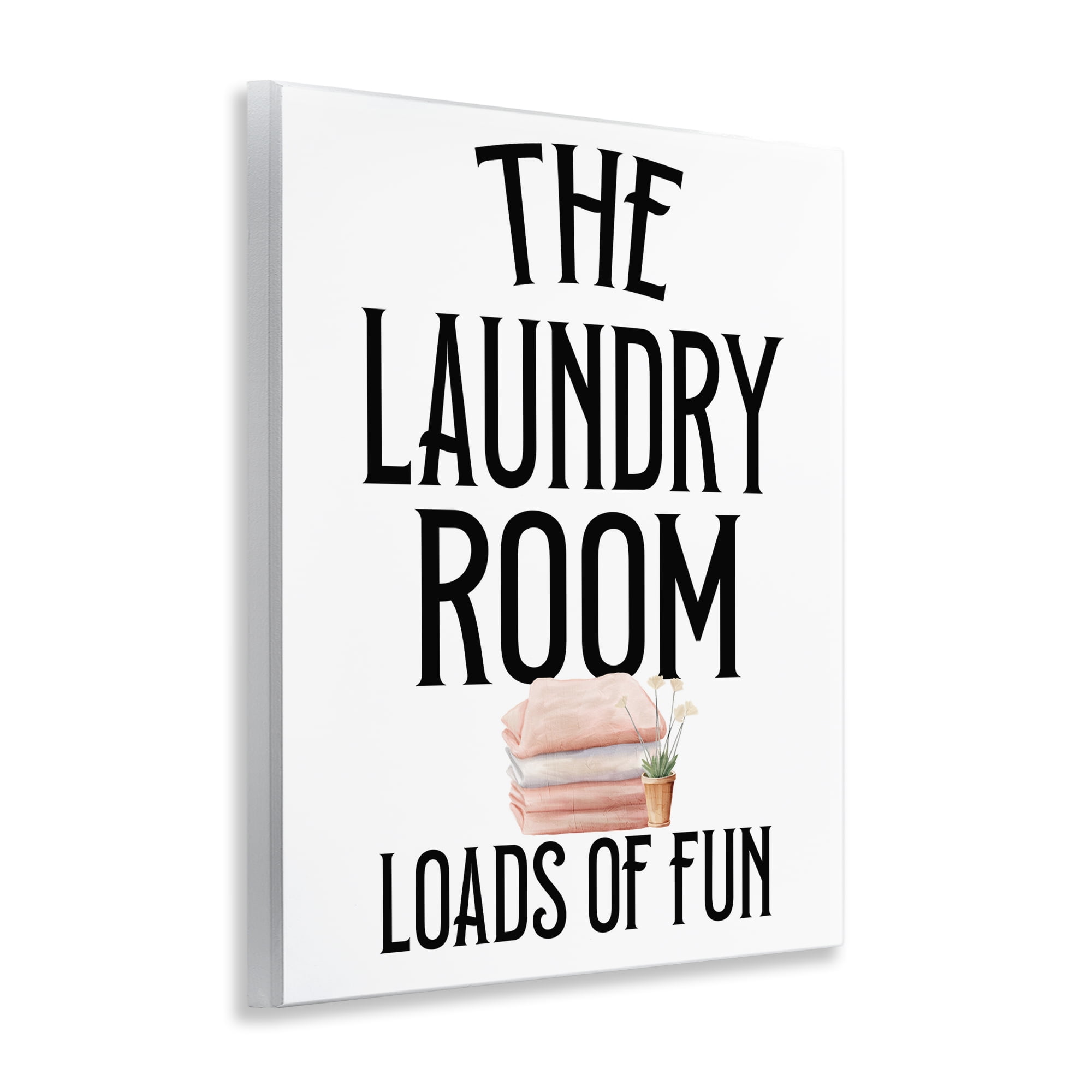 Laundry Room Fun Minimal Wall Plaque Art, design by Kim Allen