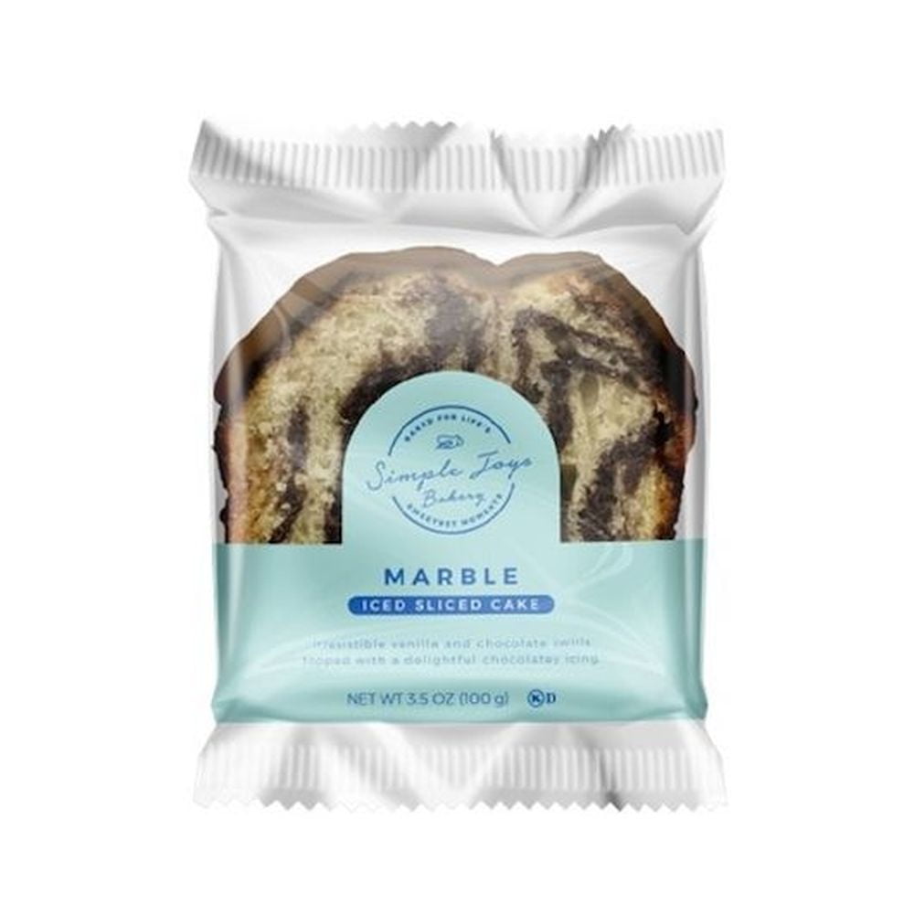 Simple Joys Bakery Iced Marble Sliced Loaf Cake 20 per case