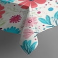 thumbnail image 3 of Pioneer Flower Floral Print Pattern Rectangle Tablecloth 60"x84",Waterproof Polyester Rectangle Table Cloth, Wipeable Spillproof Polyester Tablecloth for Dining, Camping, Indoor and Outdoor, 3 of 5