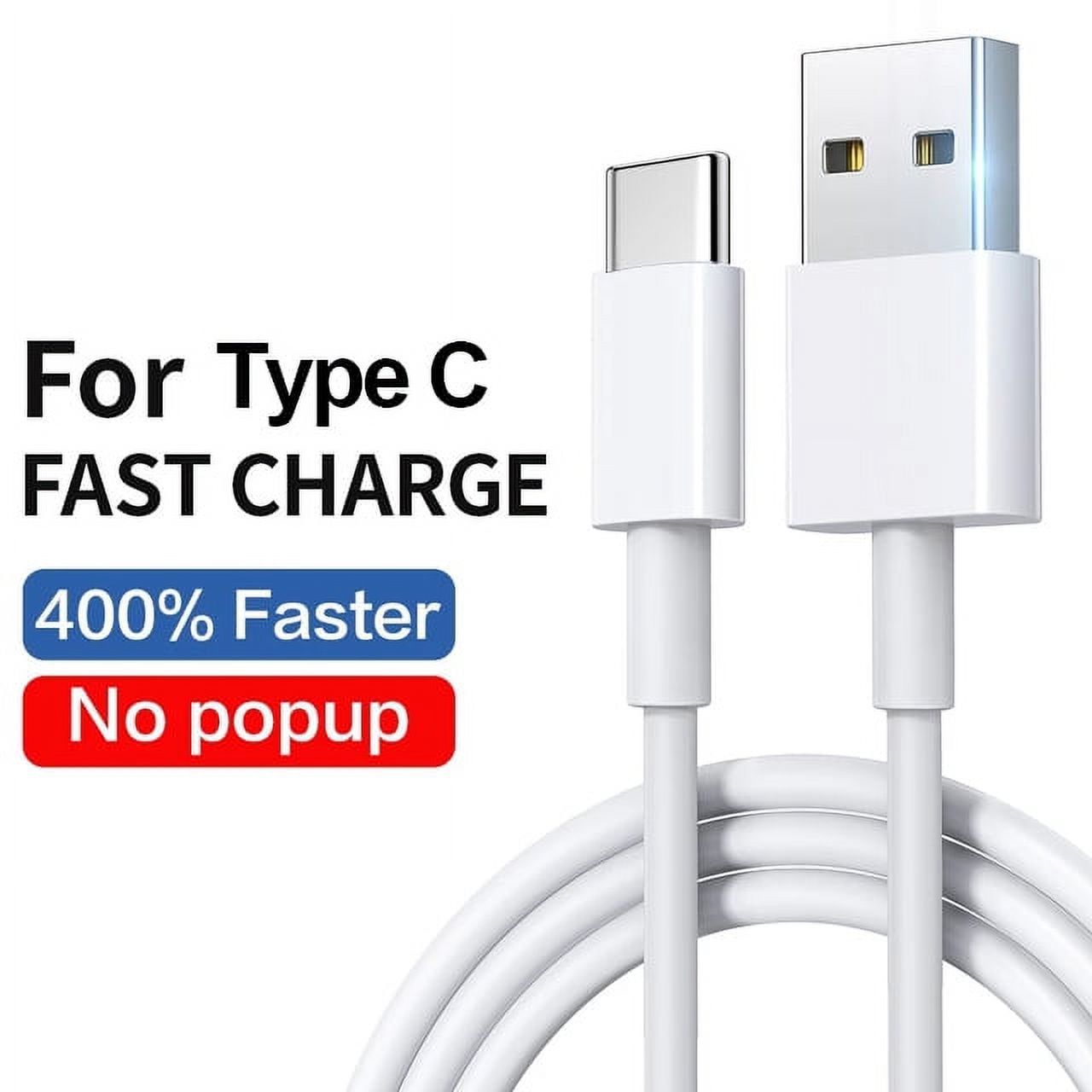USB Cable For Samsung Galaxy S24 S23 S22 S21 S20 Ultra Plus USB Type C Fast Charging Charger Date Cable Black/White Accessories White 1.2m