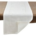 thumbnail image 3 of Fennco Styles Fabia Collection Elegant Embroidered Fleur de Lis 16 x 72 Inch Table Runner â€“ Ivory Table Runner for Dinner Party, Banquest, Special Events and Home DÃ©cor, 3 of 4