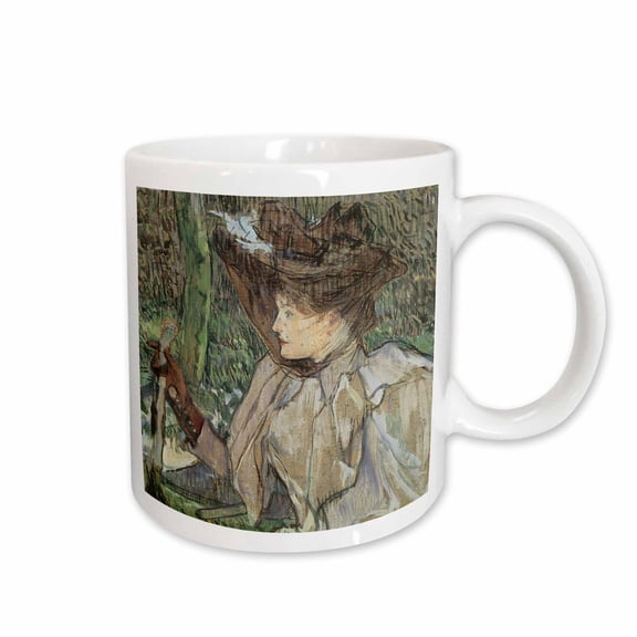 3drose, Woman with Gloves by Henri De Toulouse-lautrec, 11oz Mug