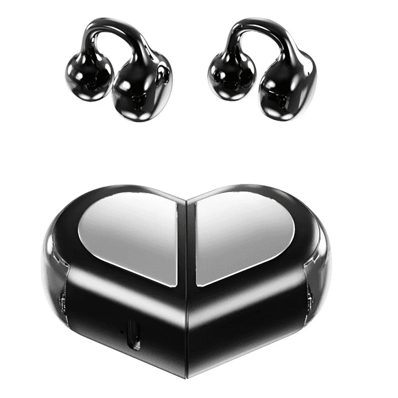 Audífonos Bluetooth Clip Mini Corazón, Audífonos con Micrófono, Audífonos para el Gym Xtellar negro