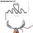 thumbnail image 2 of 1pc Metal Hair Claws Hair Clips Hair Barrettes for Women Silver Tone 4.29''x2.32''x1.02'', 2 of 7