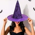 thumbnail image 5 of Hvmvliv Halloween Witch Hat for Kids 15in Oxfords Fabric Halloween Hat Holiday Party Makeup Dress Up Prop Halloween Festive Decoration Hat Suitable for Indoor Outdoor Halloween Decoration Purple, 5 of 6