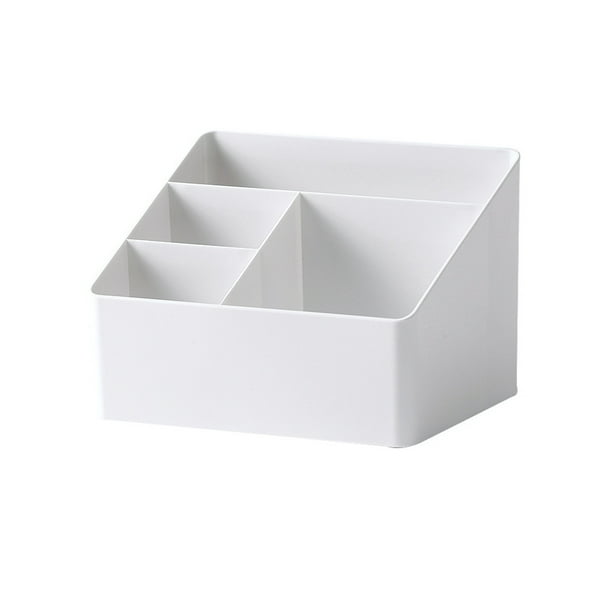 Caja de almacenamiento de escritorio, organizador de bolígrafos, ahorro de espacio, cosméticos de plástico, papelería de oficina, artículos Almacenamiento y organización del hogar Blanco L Monstrate HA082284-01