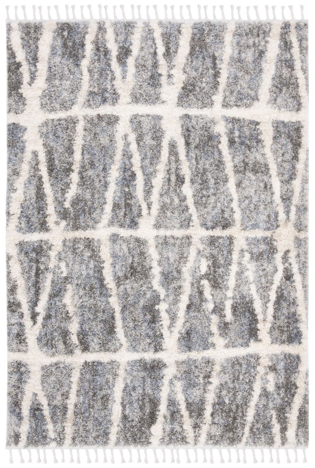 SAFAVIEH Berber Fringe Olga Geometric Shag Area Rug