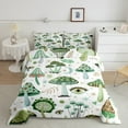 thumbnail image 2 of Cute Mushroom Full Size Comforter Set, Kawaii Leaves Botanical Print Bed Set For Bedroom, Cartoon Fungus Plant Soft Down Comforter For Teens, Eyes Moon Microfiber Quilt Set, 2 of 7