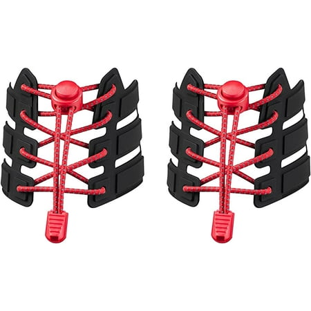 

Tieless Elastic Shoe Laces - No Tie Shoelaces - One Size Fits All for Adults and Kids(1# Big Red)
