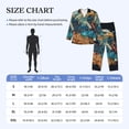 thumbnail image 4 of Fotbe Stained Glass Eagle USA Pijama de Hombre con Estampado de Manga Larga, Conjunto de 2 Piezas, Ropa de Dormir Suave y Cómoda con Bolsillos-Medium, 4 of 7