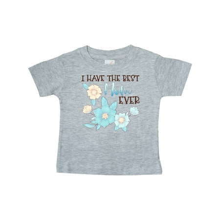 

Inktastic I Have the Best Mom Ever with Blue Flowers Gift Baby Boy or Baby Girl T-Shirt