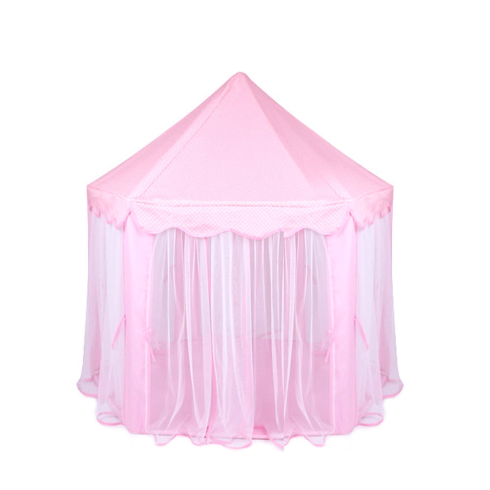 Girls Pink Princess Castle Cute Kids Playhouse Large Tent Indoor Outdoor Cute US 