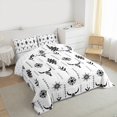thumbnail image 3 of Homewish Vintage Aztec Bedding Comforter Set,Bull Skull Twin Comforter Sets,White Black Bedding Set For Boys Teens,Breathable Home Decor Reversible,2pcs, 3 of 8