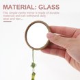 thumbnail image 4 of Weiweiguan Petit Miroir Suspendu Rond en Bois Sculpté Portable pour Femmes, 4 of 6