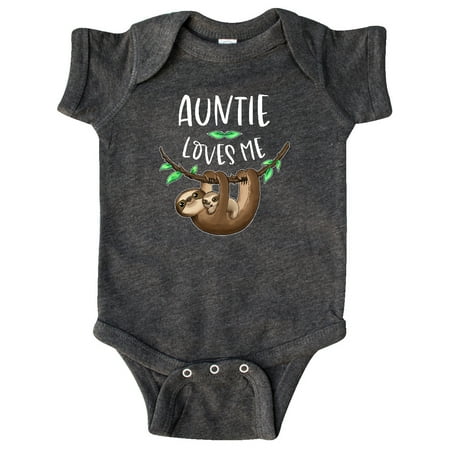

Inktastic Auntie Loves Me Cute Sloth and Baby Gift Baby Boy or Baby Girl Bodysuit