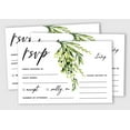 thumbnail image 2 of Inkdotpot 50 Blank RSVP Cards With White Envelopes-Greenery Style Response Card-RSVP For Wedding-Rehearsal Dinner-Baby Shower-Bridal Shower-Engagement Party Invitations, 2 of 7