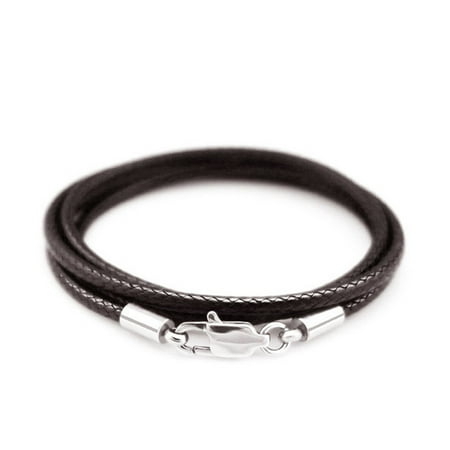 

Toyella Necklace Rope Crystal Pendant Rope Leather Rope Gold Jewelry Lanyard Jade Pendant Men And Women Red Steel Buckle Wax Rope Wholesale Brown 2.5mm 65cm
