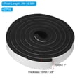 thumbnail image 2 of Sellos para puertas, 2 rollos de cinta de sellado de espuma de 3/8" W x 3/16" T, tira de aislamiento negra (6.56 pies de longitud) 1" W x 3/8" T 2, 2 of 5