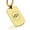 Gold, variant on Stainless Steel Sacred Geometry Vesica Piscis Dog Tag Pendant Necklace