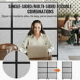 thumbnail image 5 of VEVOR Office Divider, 2 Panel Office Partition, Freestanding Office Divider Wall Partition & Privacy Divider Reduce Noise and Room Separation, Light Grey, 5 of 9