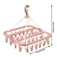 Hjktuzi Home Textile Storage Folding Hanging Hanger 32 Clips Multi