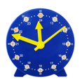 thumbnail image 1 of Reloj de aprendizaje para niños, reloj de aprendizaje para estudiantes, reloj de engranajes de 12/24 horas, para mayores de 4 años, azul., 1 of 5