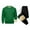 QRW1-Green, variant on Sweatsuits Men 2 Piece Outfit Sherpa Lined Sweatshirts Pullover Tops and Fleece Lined Jogger Pants Winter Thermal Athletic Tracksuit