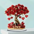 thumbnail image 6 of Tree of Love Valentines Day Table Decorations Desktop Ornament Love Tree for for Home Decor Valentines Supplies 2D Flat Rose Tree Acrylic Ornament, 6 of 7