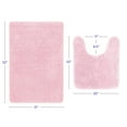 thumbnail image 4 of Tafts Ultra Soft Luxury Bath Mat, Bathroom Rugs, Chenille Microfiber, Absorbent Non-Slip Machine Washable, Bathroom Decor, Super Plush Bath Mats for Bathroom, Shower & Tub, Light Pink, 4 of 5