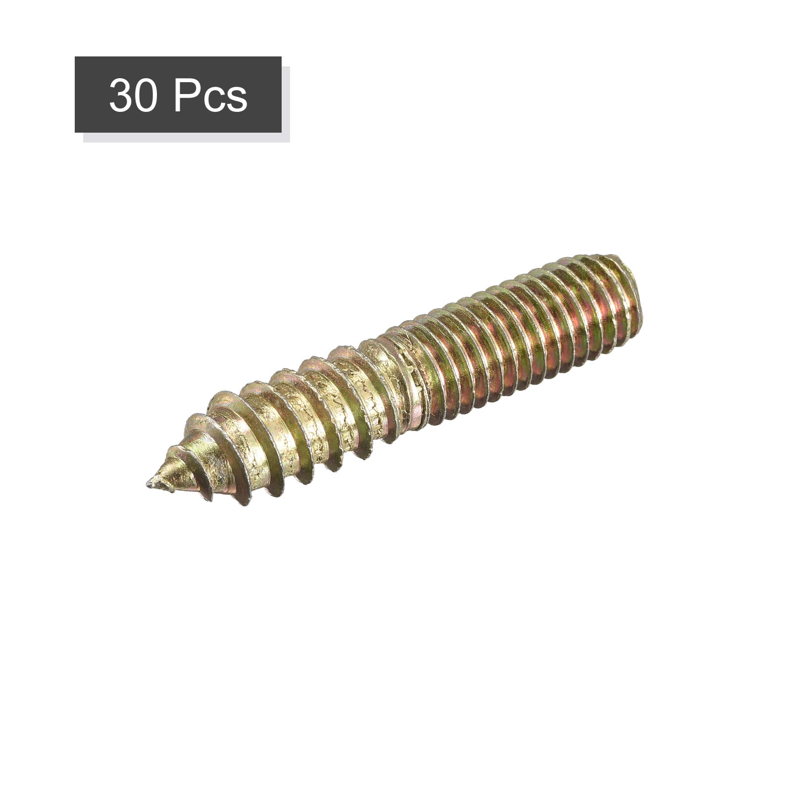 M10x50mm Hanger Bolts, 30 Pack Double Ended Thread Dowel Screws