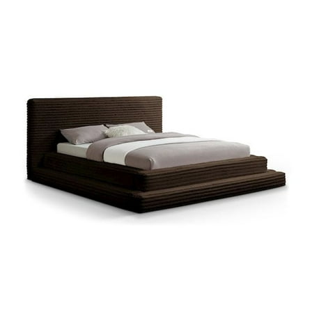 Meridian Furniture Drew Brown Corduroy King Bed