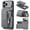 Gray, variant on TECH CIRCLE For iPhone 7/8/SE (2nd/3rd Gen) Magnetic MagSafe-Compatible PU Leather Back Cover Case with Removable Magnetic Phone Wallet, Multiple Card Slots, Protective, Lightweight, Blue