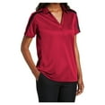 thumbnail image 4 of Yellow Rooster Women Silk Touch Performance Colorblock Stripe Polo Red/Black Grey/Black 3XL, 4 of 6