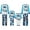 Blue Kid, variant on Christmas Pajamas Long Sleeve Snowman Print Tops + Pants Set Sleepwear Loungewear for Family,