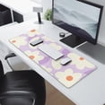 thumbnail image 2 of Decorative & Functional Groovy Flowers Green Gaming Mouse Pad - Large 31.5x11.8 inch with Non-Slip Base for Desk Gaming and Office - Ideal for Women, 2 of 7